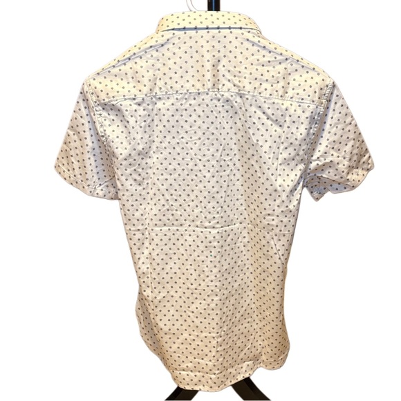 John Varvatos Off-White Patterned Button Down Shirt - Picture 2 of 6